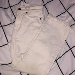 loft high rise straight- off white color